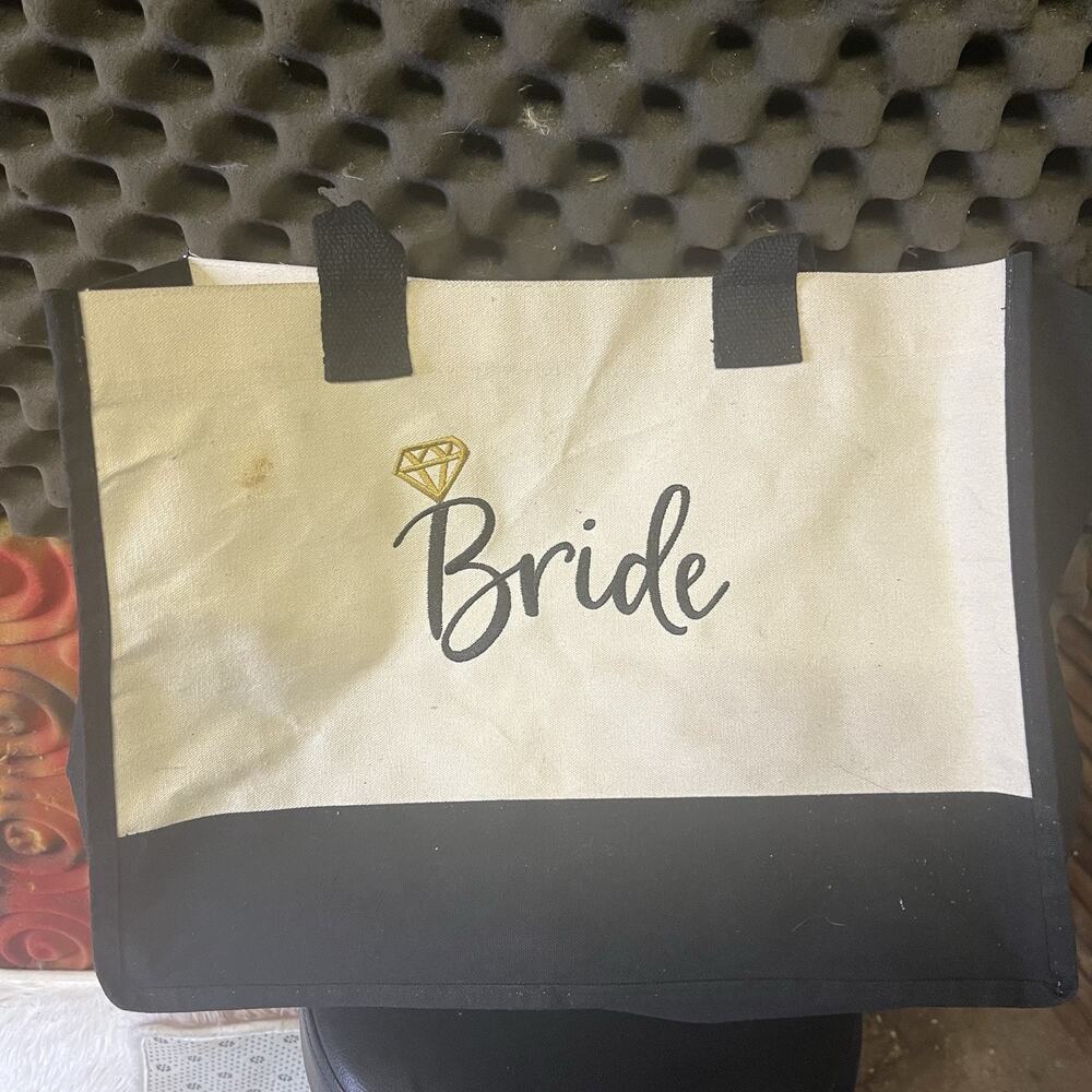 Bride To Be Miss To MRS Canvas Tote Bag Bridal Shower Large Women’s